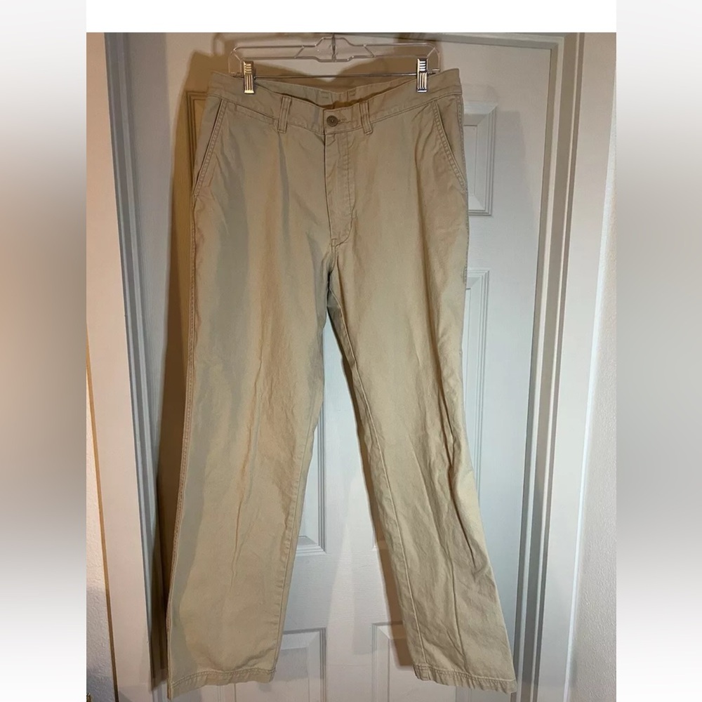 Mens Patagonia Tan 100% Cotton Pants Size 35/32 RN 51884 Hiking Camping Casual